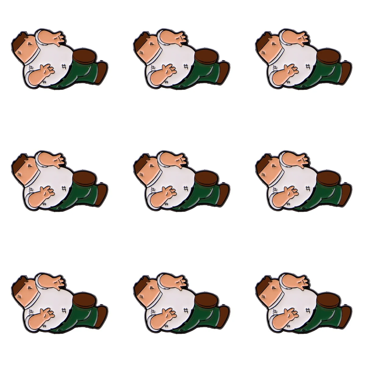 9 Stück Niedliche Lustige Cartoon-Mann Emaille-Pins Kreative Charakter-Brosche Anstecknadel für Rucksack, Jacke, Hut, Kleidung, Dekoration, Geschenk – Detail 2
