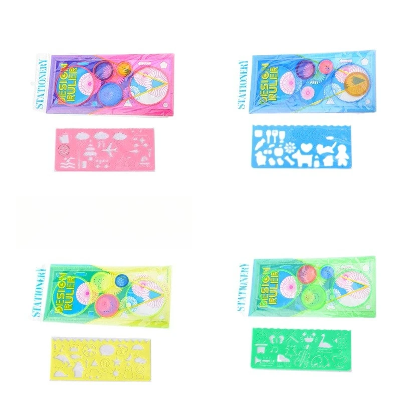 Geometrie Spirograph Tekening Sjablonen Set Schilderij Sjabloon Kunst Ambachten Creatief Kinderen Educatief Speelgoed Verscheidenheid aan Bloemen Liniaal