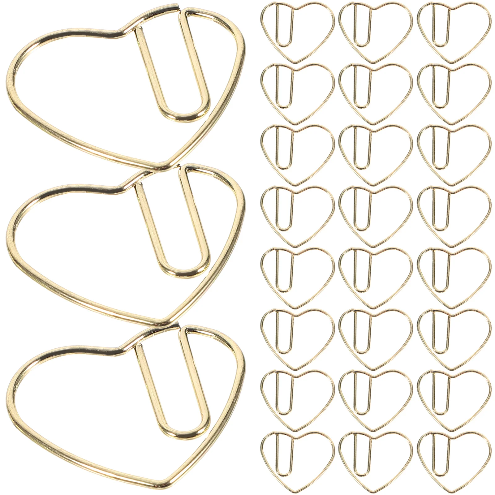 50 Pcs Scrapbook Cute Heart-shaped Bookmarks Office Paper Clips Paperclip Metal Decorative Paperclips