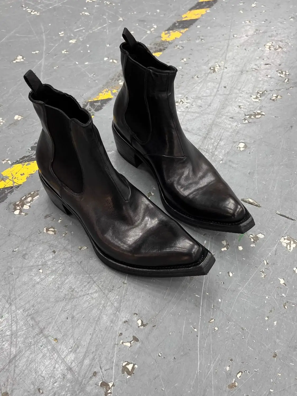 2026 High-top Men's Heightened Thick-soled Pointed-toed Chelsea British Casual Trendy High-heeled Wizard Boots