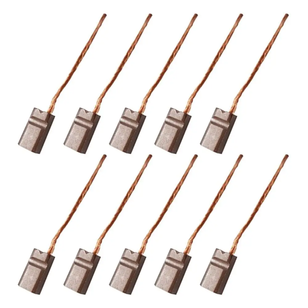 New 10pcs 4*5*10mm DC Motor Carbon Brushes Wire Leads Generator Generic Electric Motor Brush Replacement DC12-24V