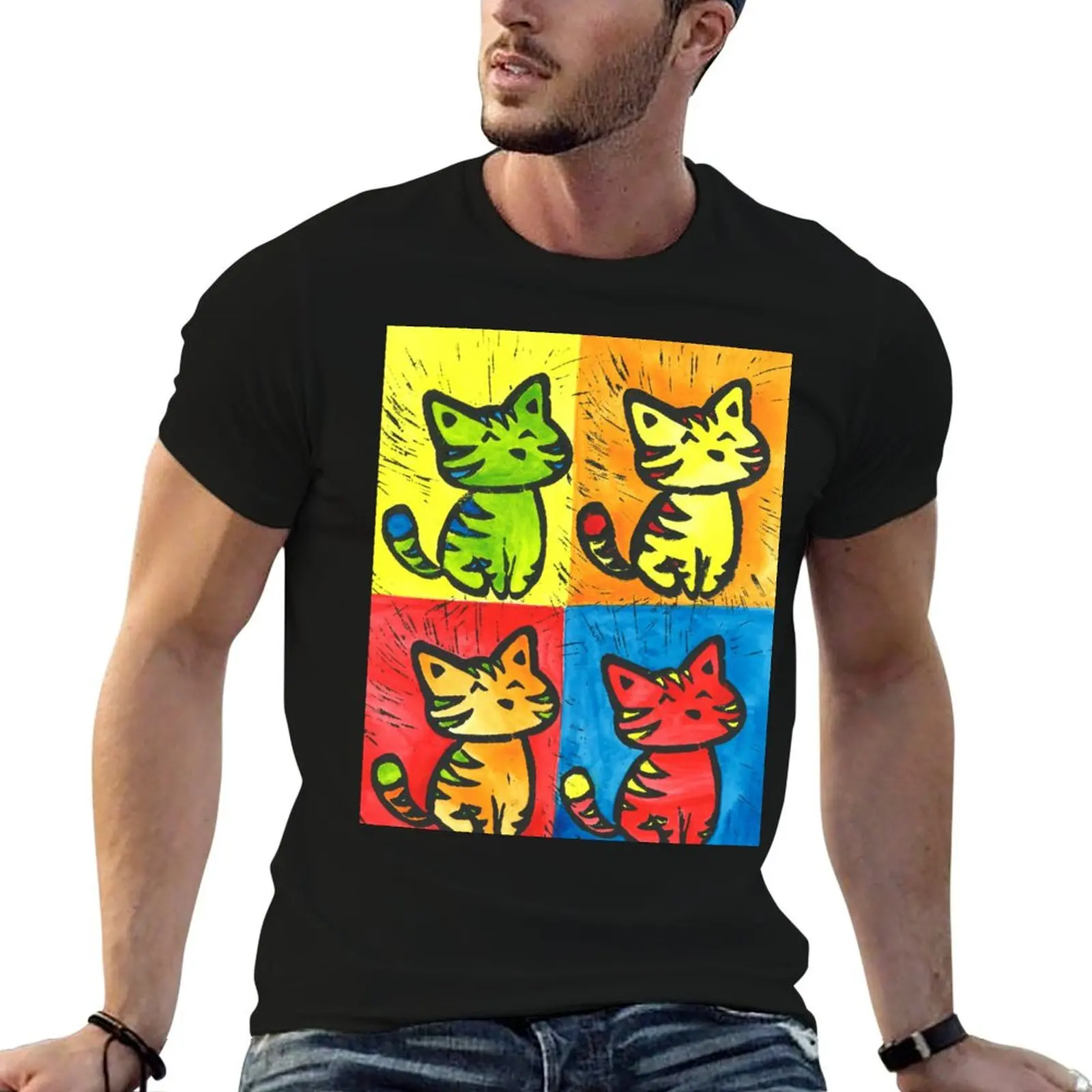 Tiger Pop 1 T-Shirt Casual Soft Cotton Short Sleeve Tee