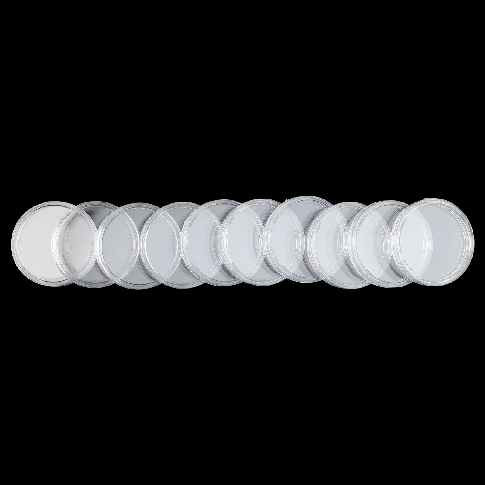 100pcs Clear 32mm Clear Plastic Coin Capsules Coin Holders Protector Cases Round Artware Display Boxes Household Storage Tools