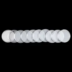 100pcs Clear 32mm Clear Plastic Coin Capsules Coin Holders Protector Cases Round Artware Display Boxes Household Storage Tools