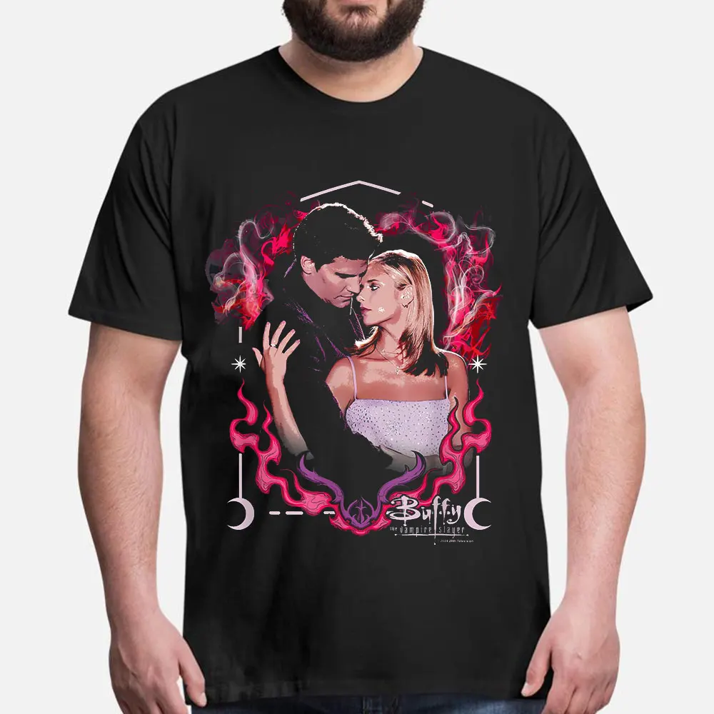 

Angel Buffy Love Story The Vampire Slayer Gift t shirt 100% cotton Crew Neck Short Sleeve Graphic clothes All size topsS-6XL
