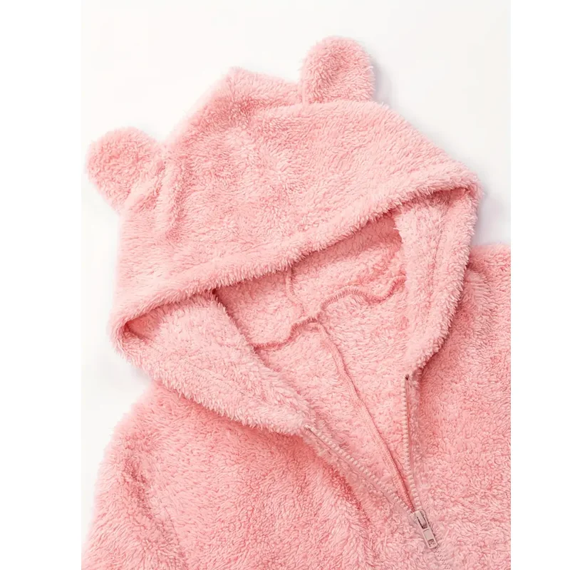 Women Onesies Cute Bear Pyjamas Supersoft Fluffy  Pajamas Flannel Hooded Jumpsuit Long Sleeve Nightwear Costumes