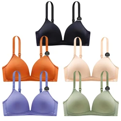 Child Development Period Bra Girls Solid Color Adjustable and Non Removable  Without Steel Ring Bra Girls Bra