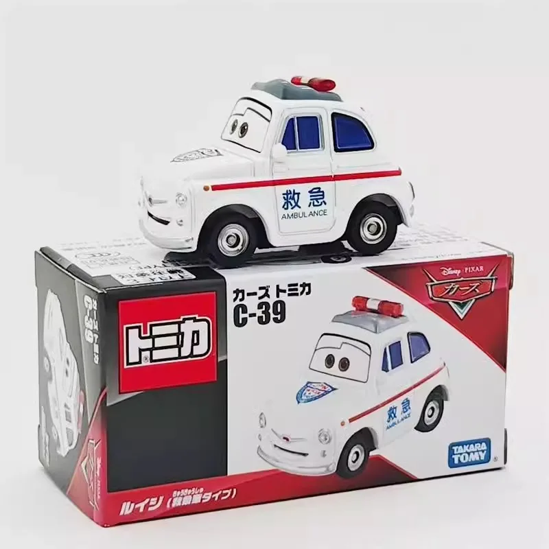 Takara Tomy Disney CARS C-39 Luigi C-23 Guido Ambulance Alloy Toy Motor Diecast Metal Model Gift toys for boys