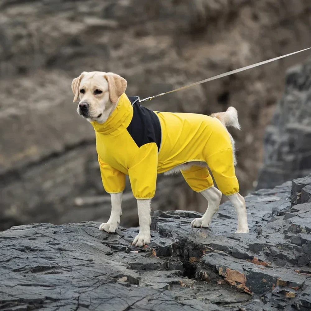 

Medium And Large Dog Raincoat Labrador Golden Retriever Shiba Lnu Four Feet Waterproof Dog Clothes Anti Storm Coat Pet Raincoat