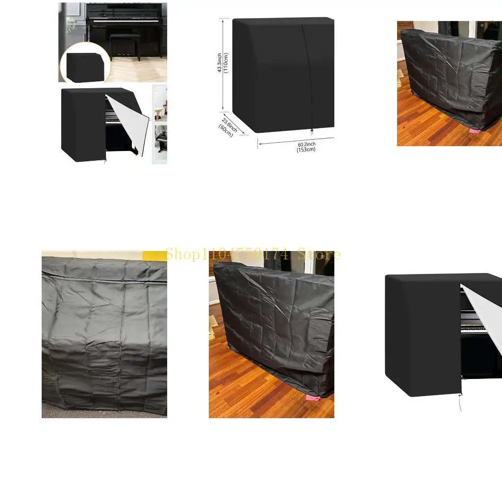 Black Piano Cover with Front Access and Lined Interior for Storage Top Sale