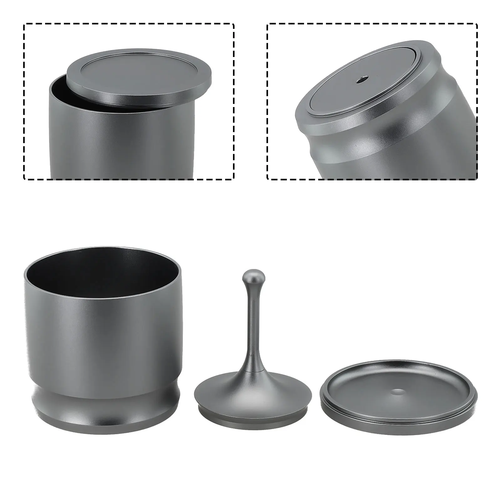 

Dosing Cup with Lid 58mm Coffee Filter Holder Made of Aluminum Alloy Compatible with Espresso Machine Accessories