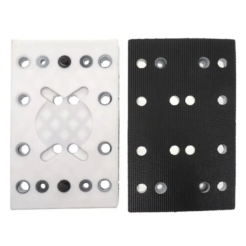 

A98E-Hook Loop Andloop Sanding Pad 130X80mm 12 Holes Replacement Plate For Festool RTS 400 REQ Square Polishing Disc Sanding Pad