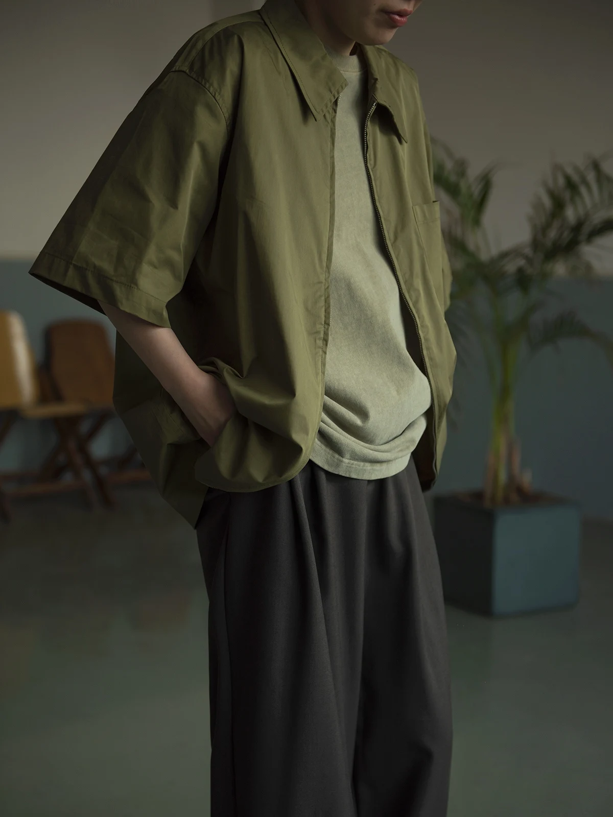 

InOurTime Summer Color Loose ort Sve Women's irt Vintage Hong Kong Sle College Sle Neutral Cotton Blend