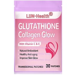 30 Patches Glutathione Collagen Transdermal Patches with Vitamin C, E for Women, Skin Care, Anti-Aging