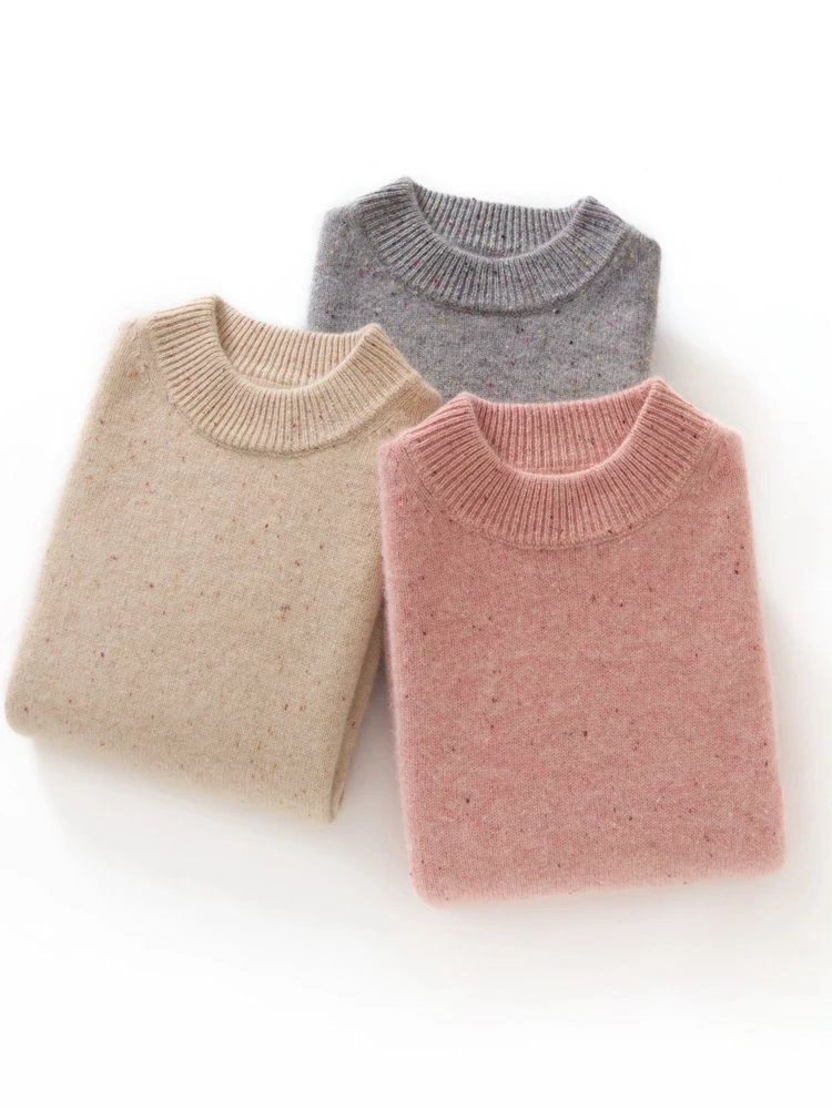 اليومية الدافئة الأطفال سترة 100% سترة الكشمير المعنقة البلوز الفتيان الفتيات متماسكة الخريف الشتاء الاطفال الملابس الداخلية سميكة غير رسمية