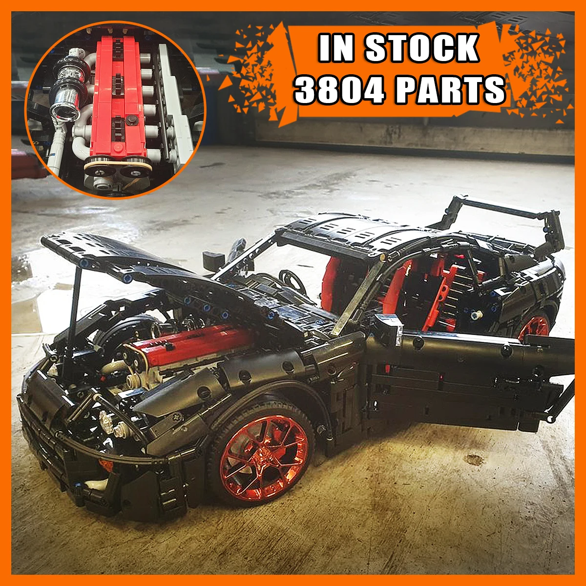 

НОВЫЙ классический набор строительных блоков MOC для сборки спортивного автомобиля, модель для самостоятельной сборки, развивающая конструкторская игрушка для мальчиков, детей и взрослых