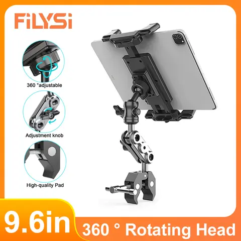 Phone and Tablet Holder for Treadmill/Spin Bike/Stroller/Wheelchair/Golf Cart/Music Stand/Stationary Bike Car Moto Phone Holder