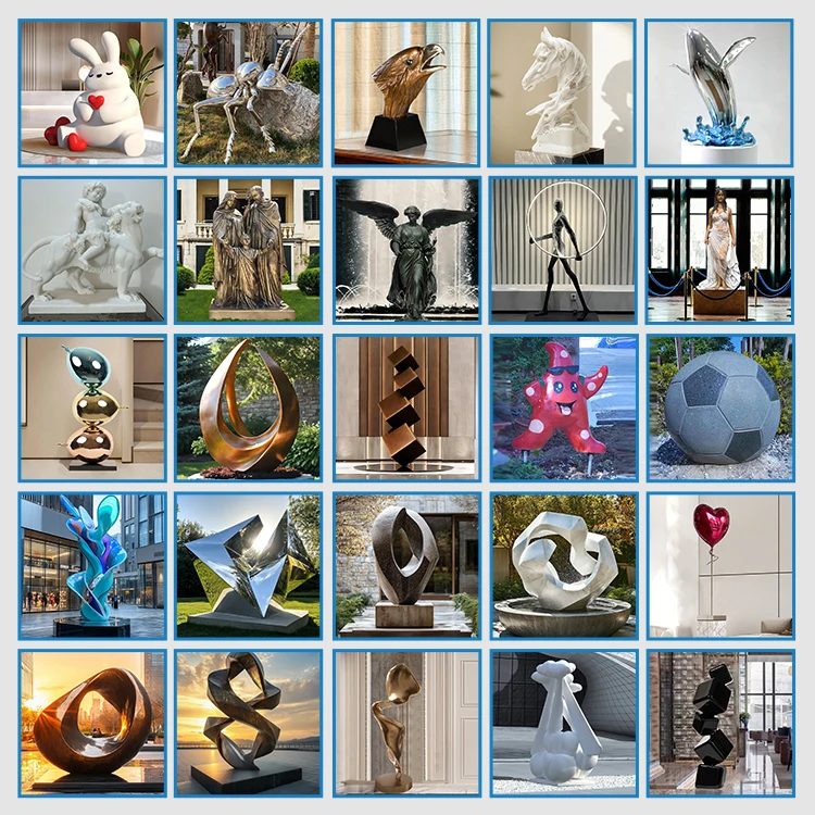 Indoor/Outdoor Cat Statue Model Chinese  Factory Supplier Crafts Fiberglass Cat Sculpture Made in China Handmade Customizable