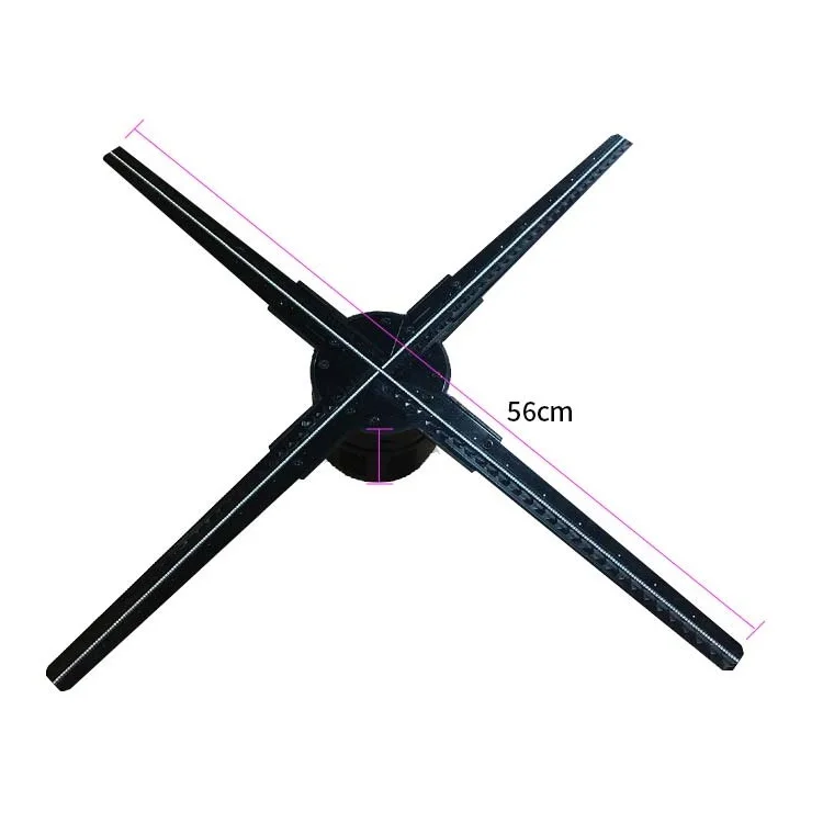 56CM 3d Hologram Projection System 3d RGB Holographic Advertising Display Led Fan Plastic