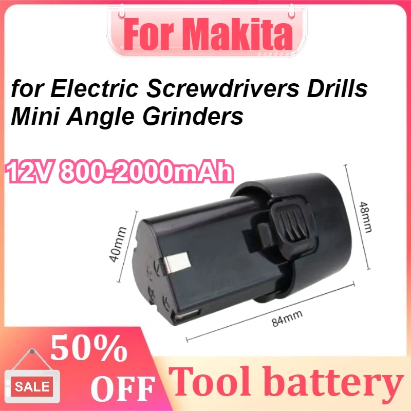 

For Makita Electric Screwdrivers Drills Mini Angle Grinders 12V Power Tools with Charger New Lithium-ion Rechargeable Battery
