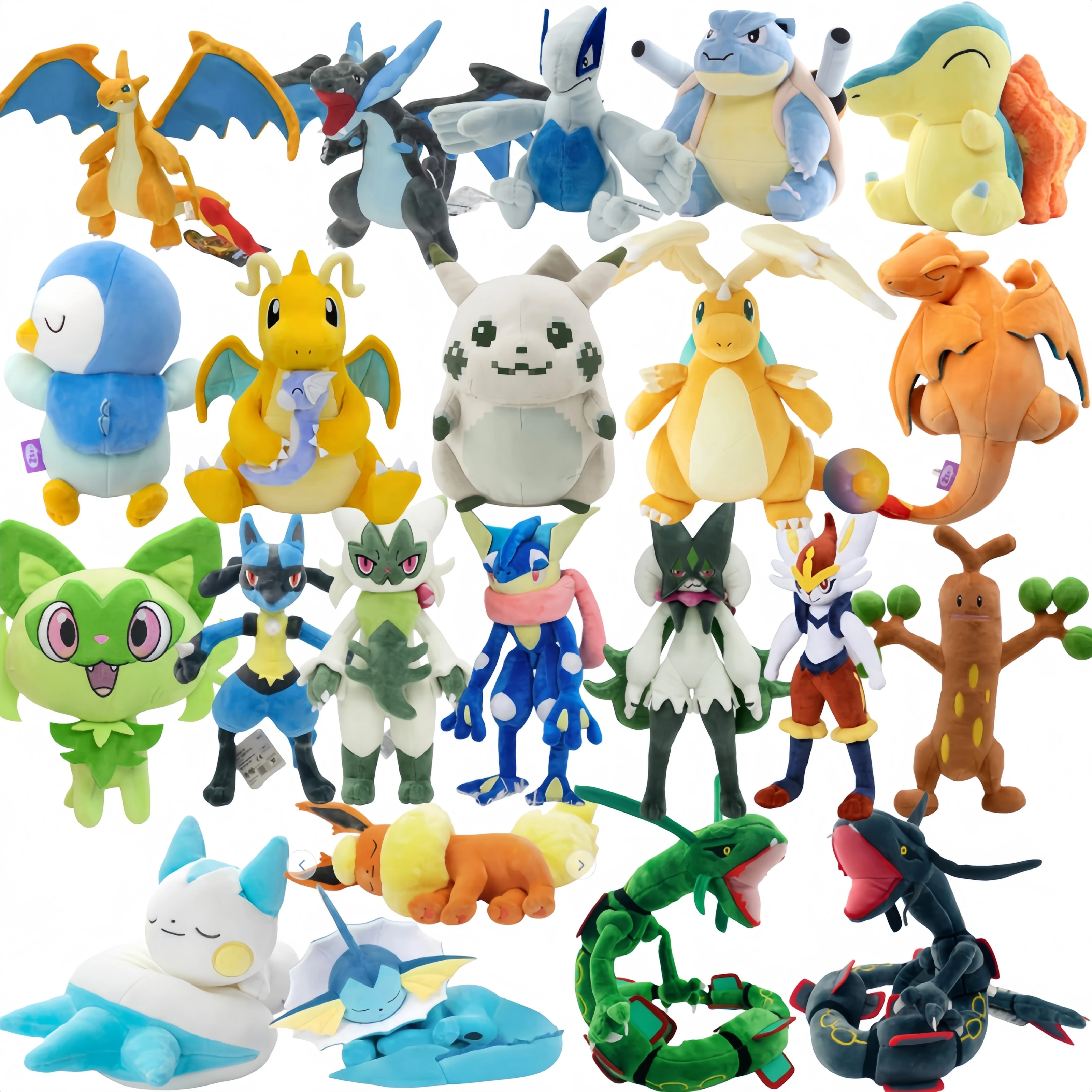 Pokemon Mega Dragonite mit Dratini Plüschtier Anime Charizard X&Y Vaporeon Flareon Greninja Lucario Rayquaza Sudowoodo Puppe