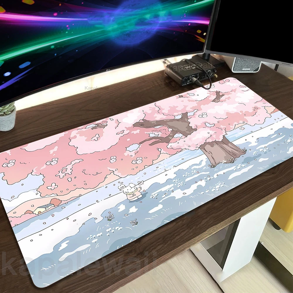 

Kawaii Cute Mause Pad Computer Gamer Mouse Mat Large XXL Mousepad Gaming Speed Keyboard Pads Office Rubber Desk Mat 900x400mm