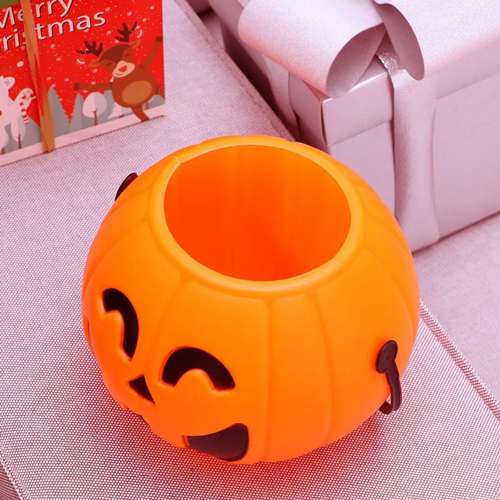 

3pcs Halloween Evil Pumpkin Buckets Funny Portable Candy Container Pumpkin Bucket Candy Decor Pail Treat Buckets Lantern