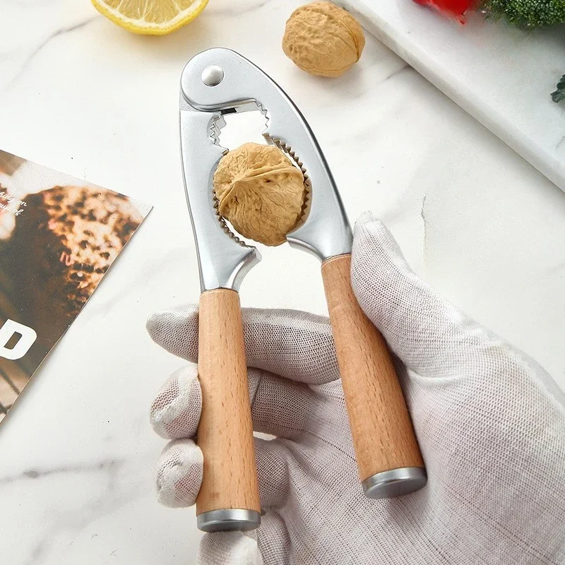 Zinc Alloy Pecan Walnut Nutcracker, Anti Slip Heavy Duty Nut Cracker Sheller, Kitchen Tool Dry Fruit Opener Plier for