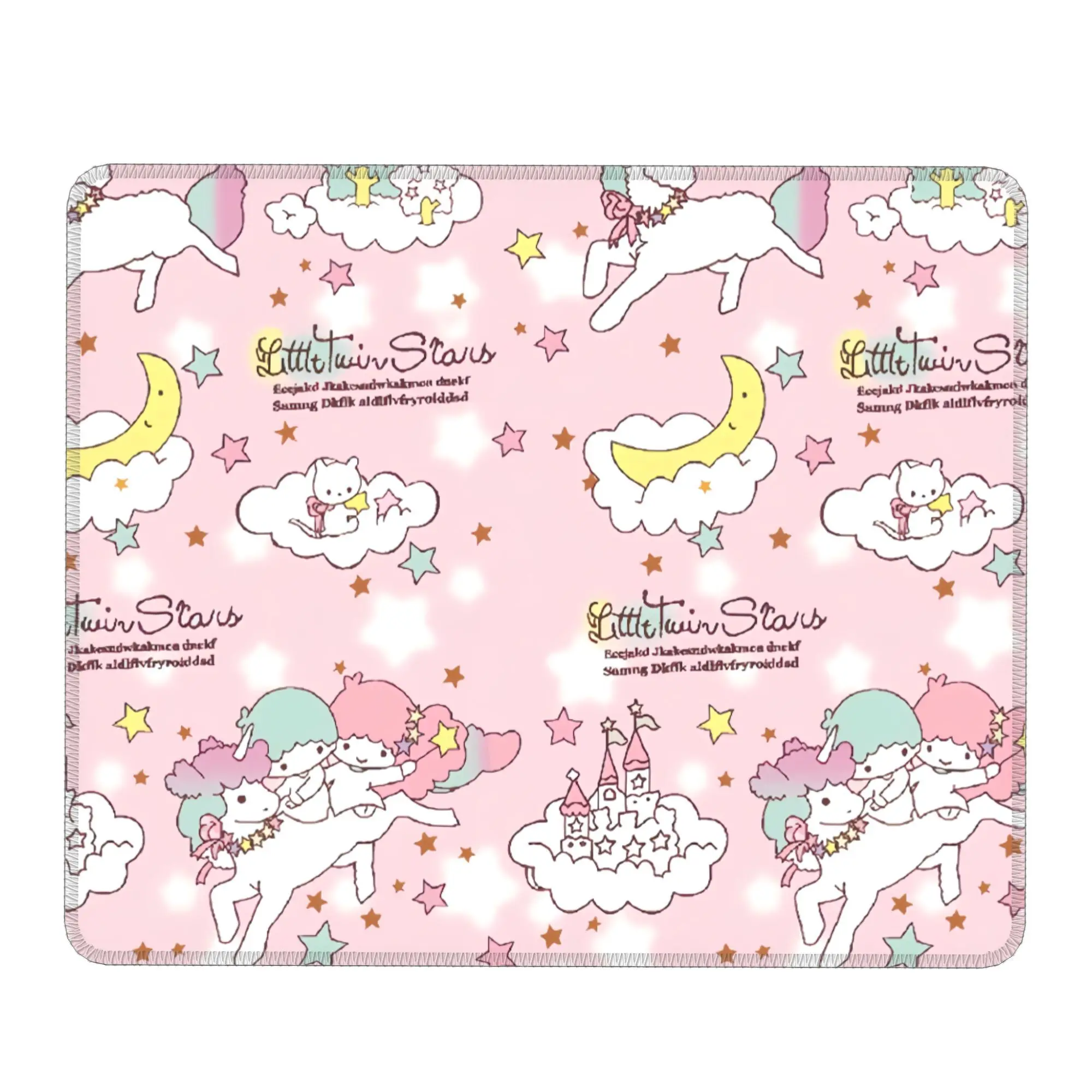 

Little Twin Stars printing Universal Anti-Slip mouse pad Various sizes DIY Wear-Resistant Gaming Rubber Mouse Mat