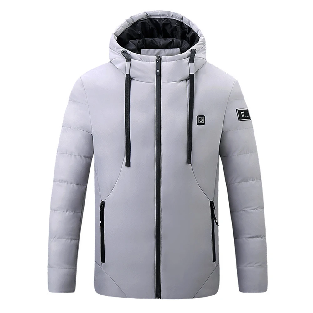 4 Areas Heated Jackets for Men Outdoor Sports Smart USB Charging Heating Outerwear Winter Electric Thermal Warm Cotton Jacket