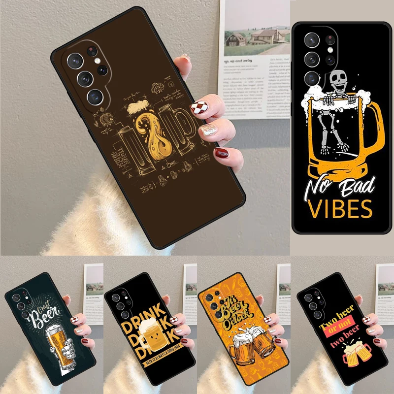 Beer Alcohol print Phone Case for Samsung Galaxy note 10 pro S26 Ultra S23 S24 FE S25 S21 S22 PLUS shockproof Cove