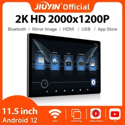 JIUYIN-Monitor para reposacabezas de coche, pantalla táctil VT, 2K, IPS, Android, Airplay, APK, reproductor de vídeo para BMW y Nissan