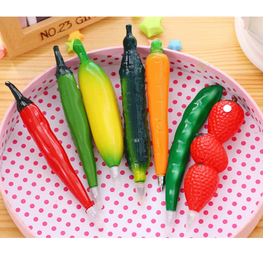 

5Pcs Fruit Ballpoint Pens Cute Design Students Writing Drawing School Supplies Assorted Style Fruit Ballpoint Pens