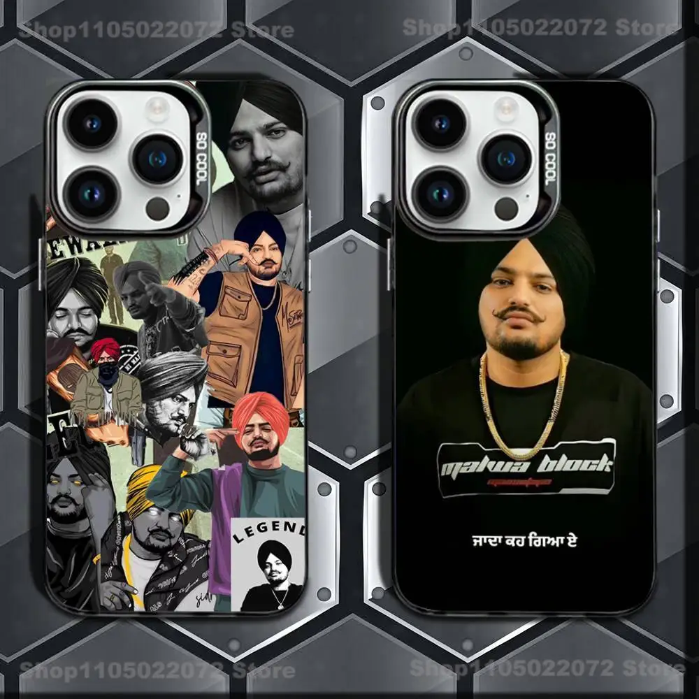 

Indian Rapper Sidhu Moose Wala Phone Case For iPhone 16,15,14,13,12,11,Mini,Pro,E,MAX Black Candy Matte Shockproof Cover