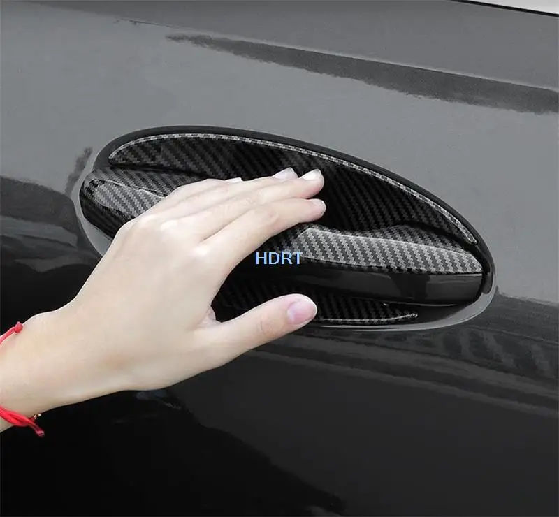 For Mercedes Benz C Class C200L C260L 2022 Car Styling Carbon Fiber Exterior Accessory Door Handle bowl Cover Modify Frame Trim