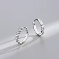 Exquisite Compact Zircon Earrings 1 Pair, Versatile Tiny Ear Jewelry for Casual Formal Outfits - Image 6