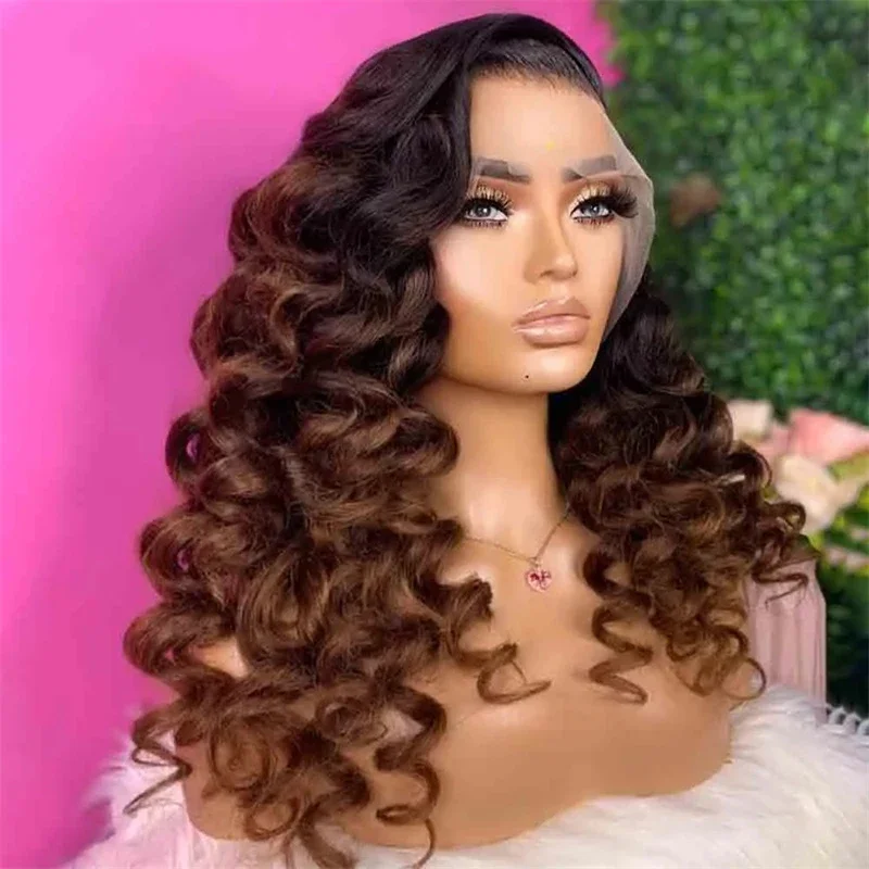 

Длинный блондин с эффектом омбре, мягкий 26-дюймовый странный вьющийся парик спереди, плотность 180 для женщин, термостойкий синтетический бесклеевой парик, предварительно выщипанный, ежедневно