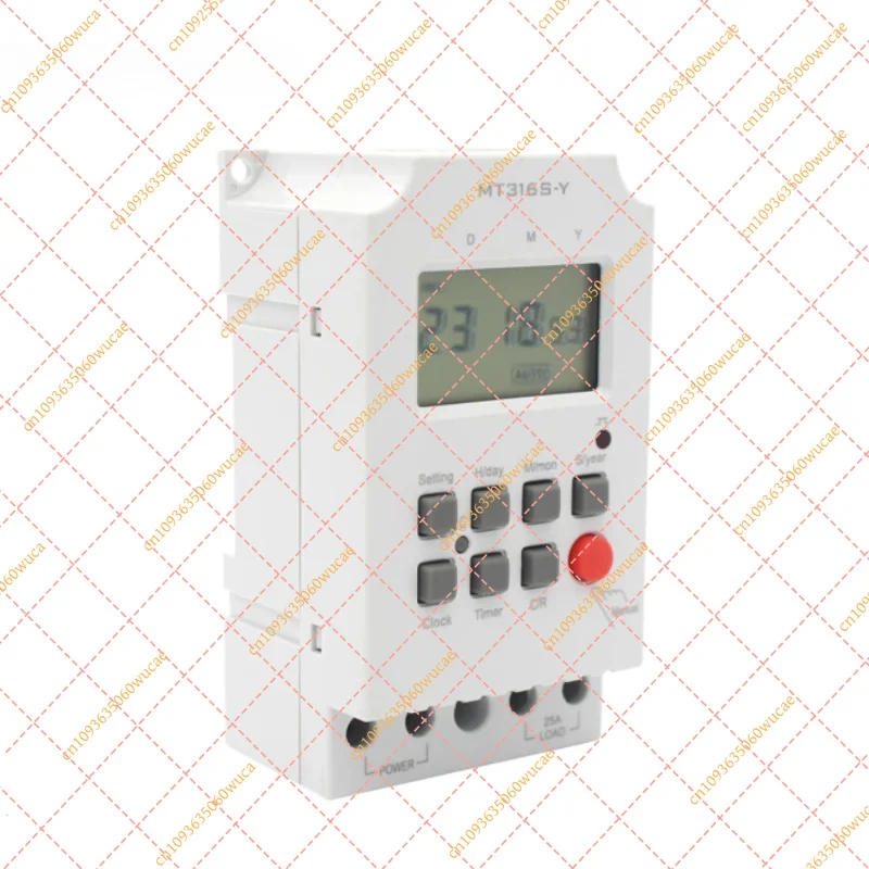 for ManHua 25A Programmable Time Switch MT316S-Y, LCD Digital Timer with DIN Rail Mount