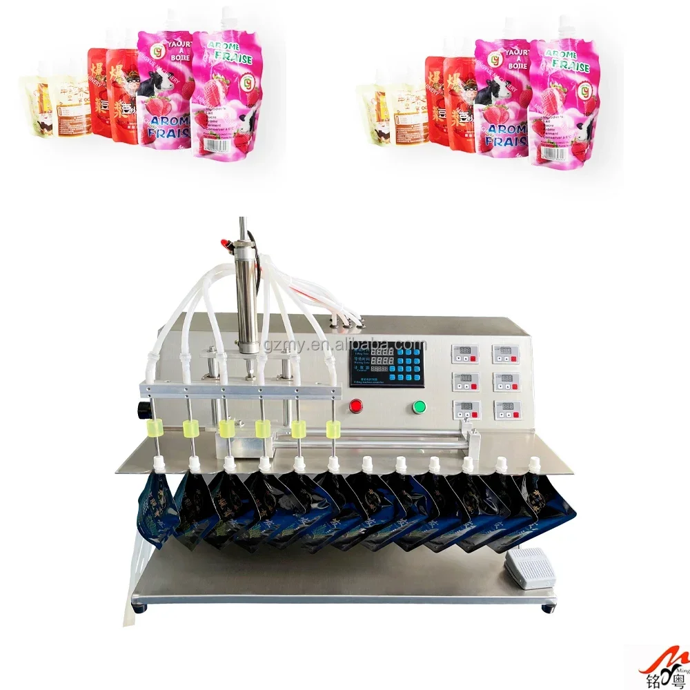 Viscous Soap Washing Liquid Detergent Digital Spout Pouch Filling Machine Juice Soybean Milk Filling And Capping Machine