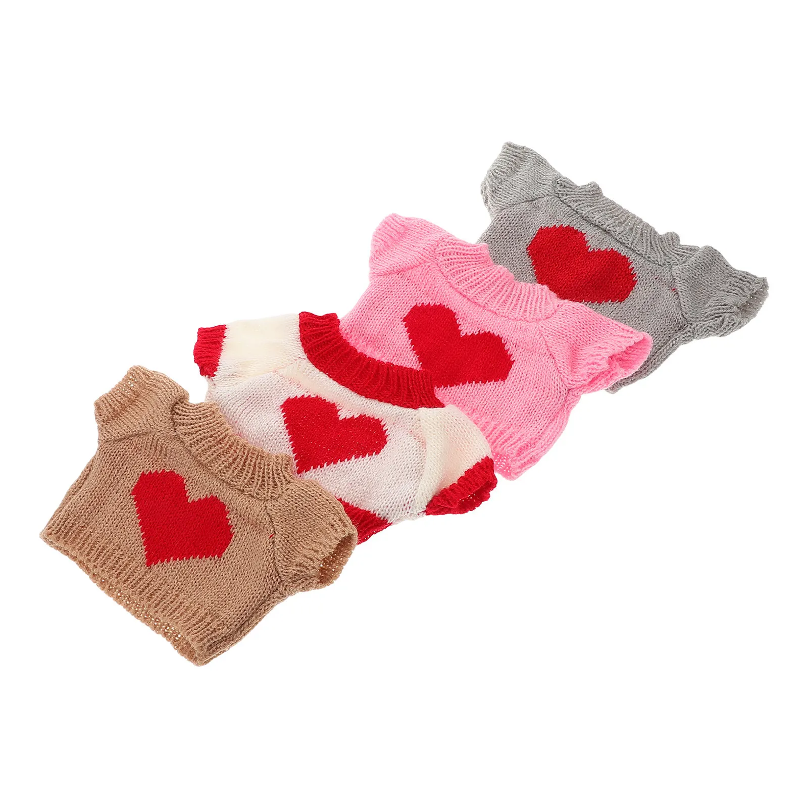 

4Pcs Cute Stuffed Bear Clothing Replacement Soft Sweater Bear Outfit Set Small Animal Clothes for Decoration Collectors Gift