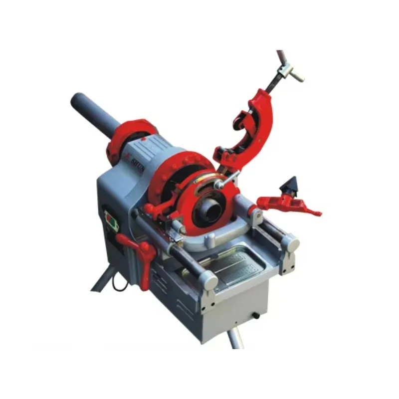 Electric Power Pipe Threader Cutter Deburrer Machine