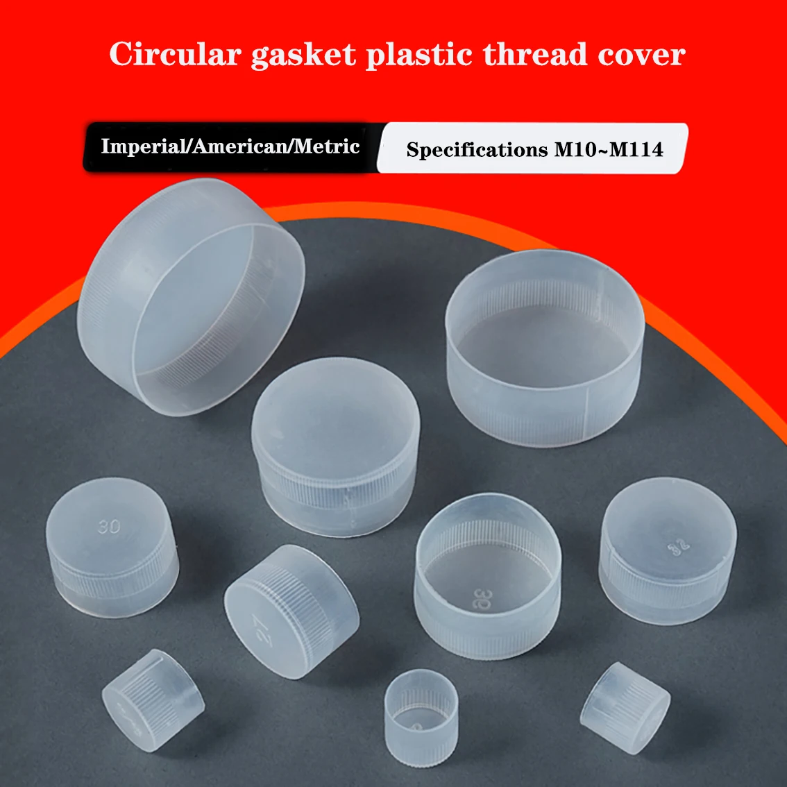 

H6~H-M114 Plastic Cover PE White Translucent Vacuum Flange Cap Protective Adapter Oil Pipe Joint Sleeve Dust Quick Installation