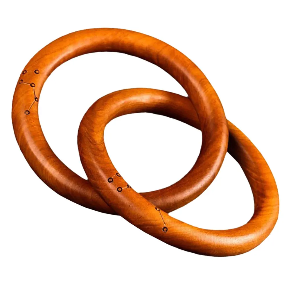 

Jujube Wood Ornaments 4 5cm Outer 3cm Inner Hand Carved Decorative Chain Rustic Coffee Table Accents Wooden Ring