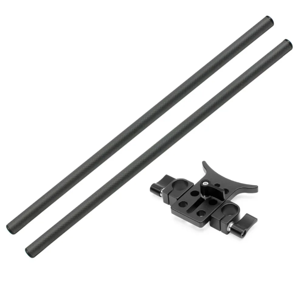 2 Stück 10cm 25cm 30cm 40cm Carbonfaserrohr mit 15mm Teleobjektivhalterung für Rig-Schienen-Klemmsystem Follow Focus SLR-Kameras – Detail 20