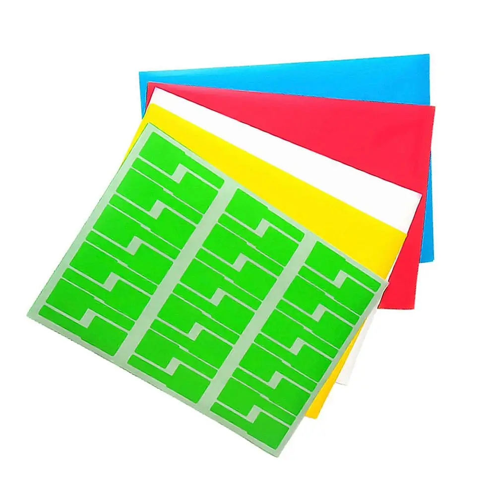 

10 Pcs Cable Labels Stickers Waterproof Tear Resistant Multicolor A4 Size Blank Labels Identification Tags Network Wire Markers