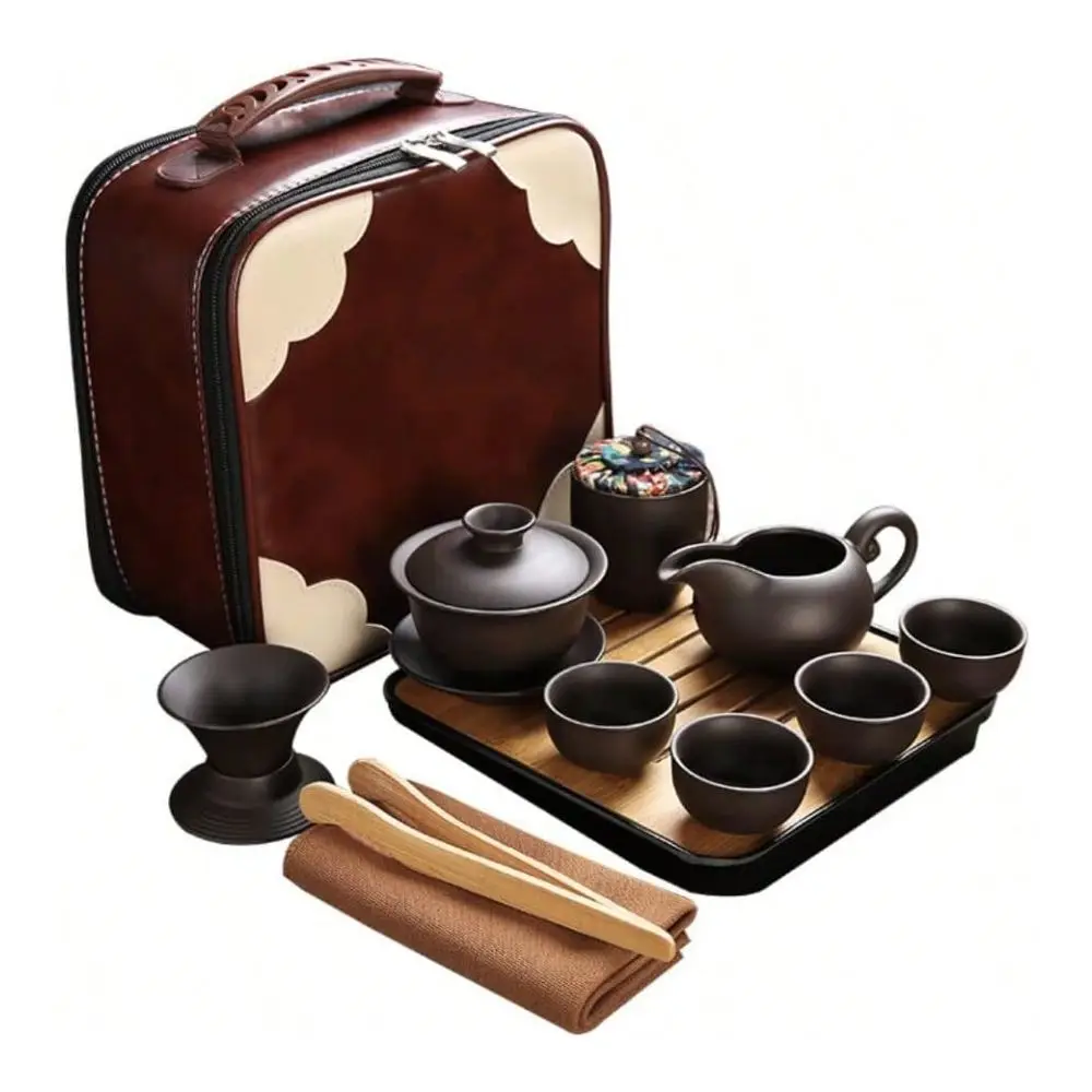 

Tea Sets Zisha Traditional Chinese Kung Fu Teapot Set 12 PACK Tea Bowl Cup Set Tea Infuser Purple Clay Tea Pot Teacups Tea Cani