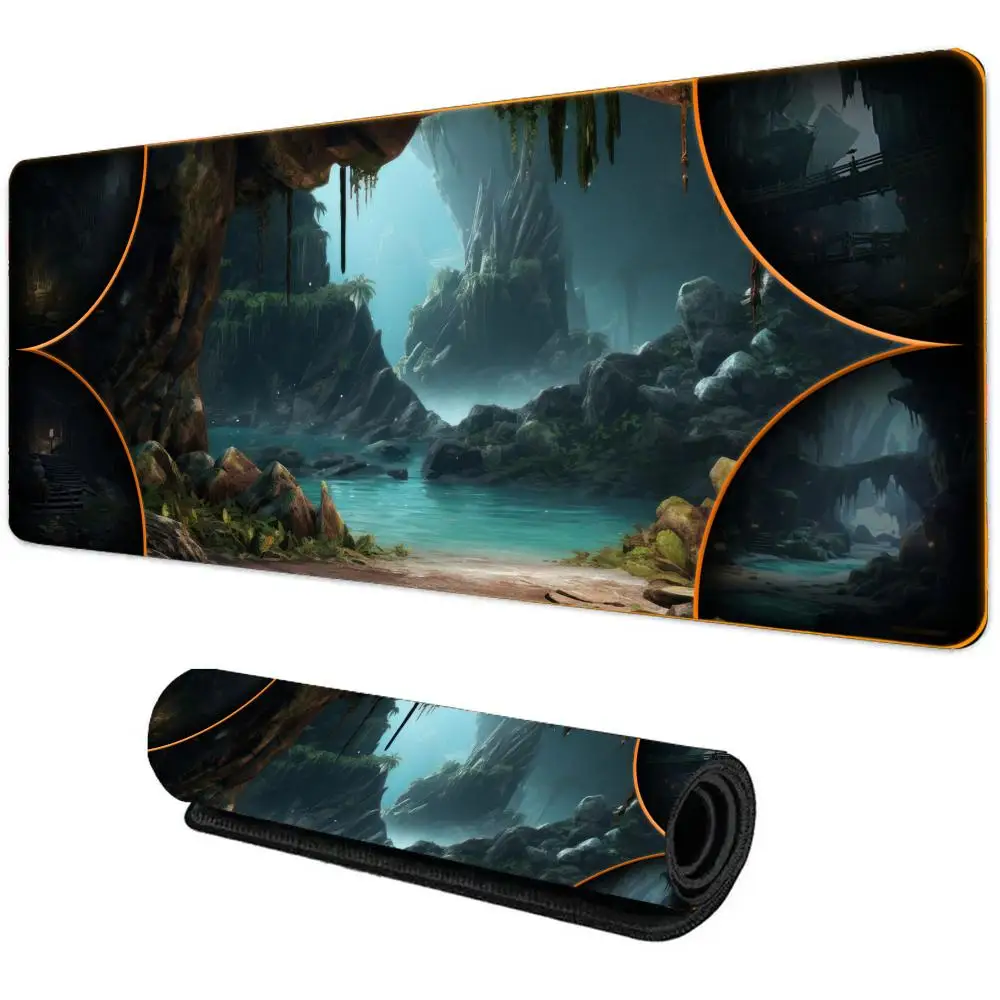 

Gaming Mousepad Keyboard Gamer Rubbe office stitched edge keyboard desk mat washable non-slip Keyboard Mousepad Long Desk Pads