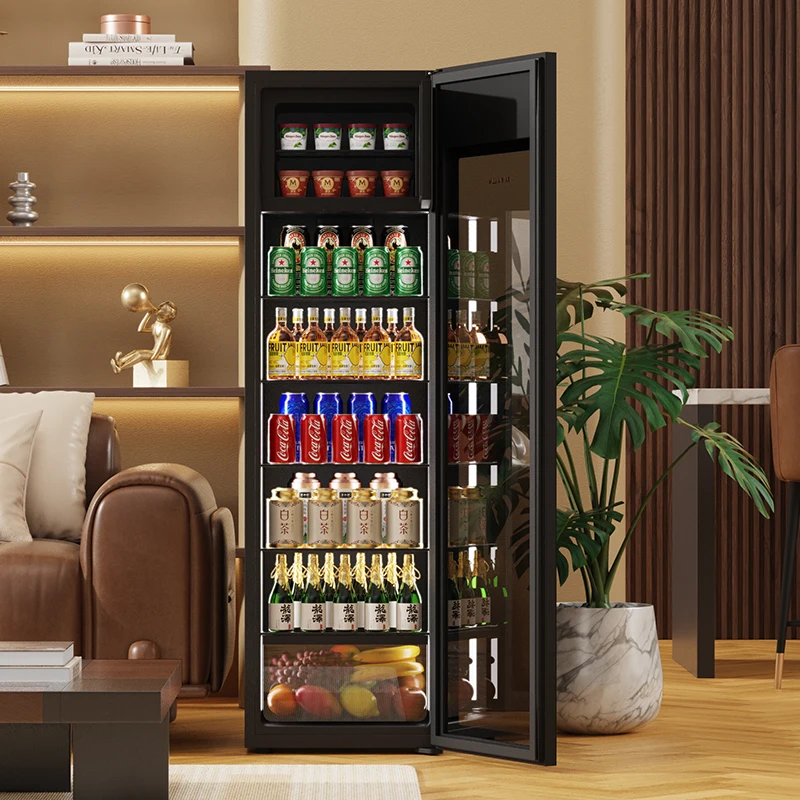 

Single Door Intelligent Sensing Glass Storage Cabinet Dual Temperature Integrated Frozen Ice Bar for Party Occasions