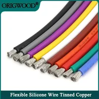1/5/10m Soft Silicone Cable Car Battery Automotive Wiring 30 28 26 24 22 20 18 16 14 12 10 8 6AWG Heat-resistant Electrical Wire