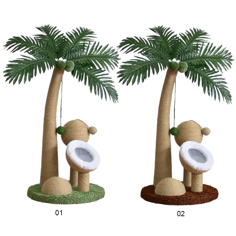 

Cat Scratching Post Coconut Tree Cat Scratching Post Interactive Kitten Claw Sharpener Climbing Frame Teasing Cats Furniture Toy